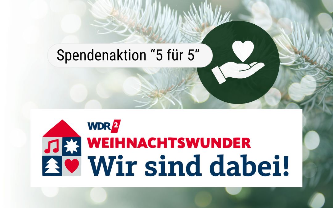 WDR2 Weihnachtswunder – Meine Spendenaktion “5 für 5″